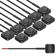 10Pcs Rocker Switches, Momentary Push Button Surface-Mount /Off Horn Buttons for 12V/24V Industrial Control