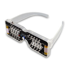Voice Activated LED Light Emitting Glasses Making Kit Light-Emitting Diode Light DIY Electronic Kit Soldering Assembly,B