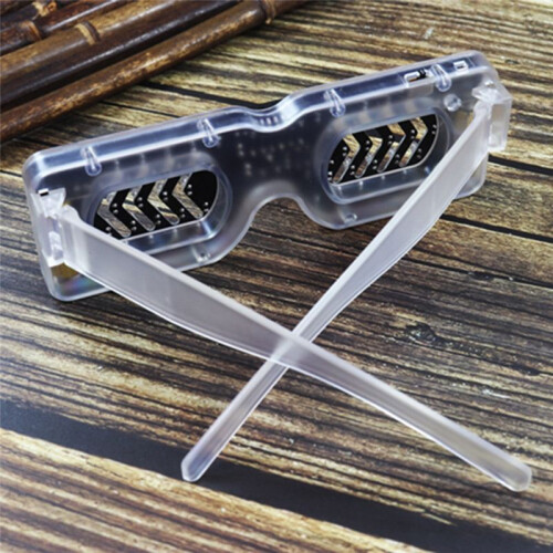 Voice Activated LED Light Emitting Glasses Making Kit Light-Emitting Diode Light DIY Electronic Kit Soldering Assembly,B 1