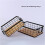 Double-Ear Rectangular Kitchen Storage Basket Handle Basket Wrought Iron Basket Solid Wood Bottom Fruit Basket 2