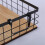 Double-Ear Rectangular Kitchen Storage Basket Handle Basket Wrought Iron Basket Solid Wood Bottom Fruit Basket 3