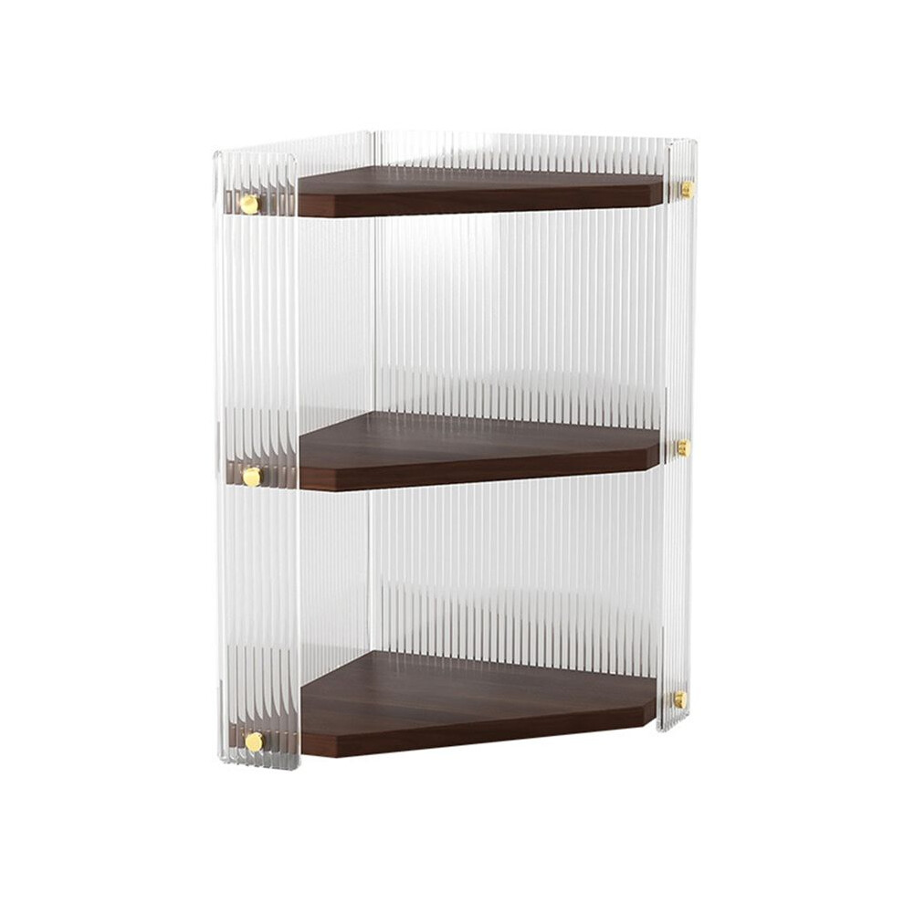 3 Tier Corner Bathroom Counter Organizer And Storage, Wooden Countertop Organizers Shelf For Vanity Sink 6132964767744