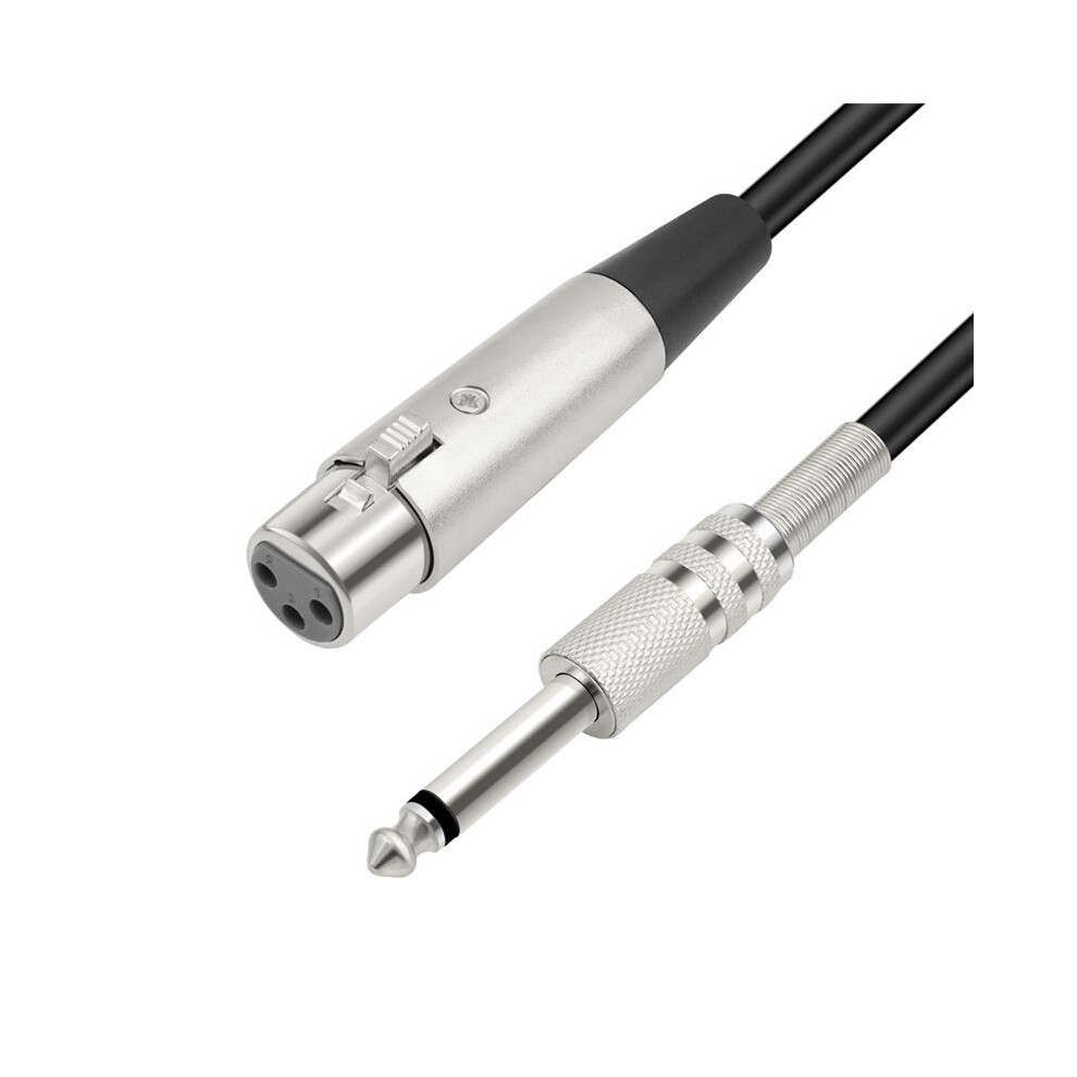 Xlr Female To 1/4Inch Ts Mono Jack Microphone Cable Braided Unbalanced Mic Cord For Speakers, Guitars, Mixers, And More 6132964785199