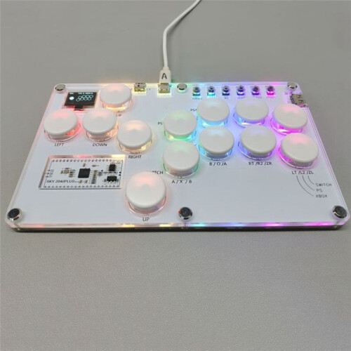 SKY2040PLUS 13-Key Arcade Game Controller Hitbox Street Fighter Controller Rodless Game Combat Stick Mechanical Button D 2