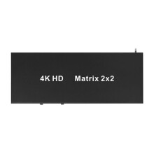 -Kompatibel Matrix 2X2 Splitter 4K 30Hz med Stöd för Ljudutgång RS232 för DVD HDTV TV Box EU-Kontakt