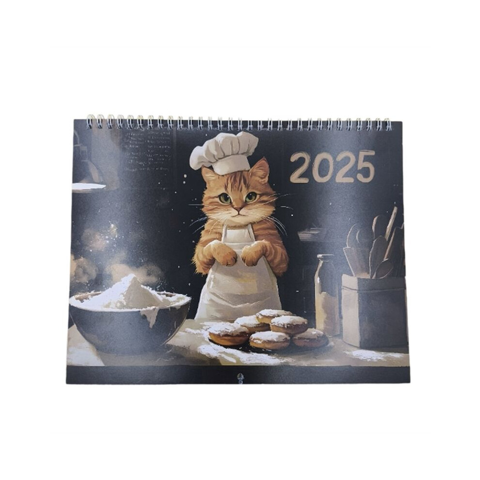 Cooking Cats Calendar 2025 12 Monthly Cute Wall Art Calendar Fun Cooking-Themed Cat Calendar For Foodies And Cat Lovers 6133283674065