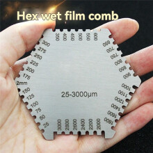 Stainless Steel Hexagonal Wet Film Comb Paint Coating Wet Film Thickness Gauge Comb Gauge Film (Thickness 1mm)