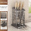 Kitchen Tabletop Storage Rack Holder Stand Waterproof Hollow Storage Rack Kitchen Utensil Organizer Holder Grey 10