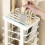 Kitchen Tabletop Storage Rack Holder Stand Waterproof Hollow Storage Rack Kitchen Utensil Organizer Holder Grey 9