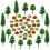 15Pcs  Model Trees Miniature Flower Cluster DIY 32Pcs ArtificialFlowers Multi-Function Scenery Diorama Supplies 1
