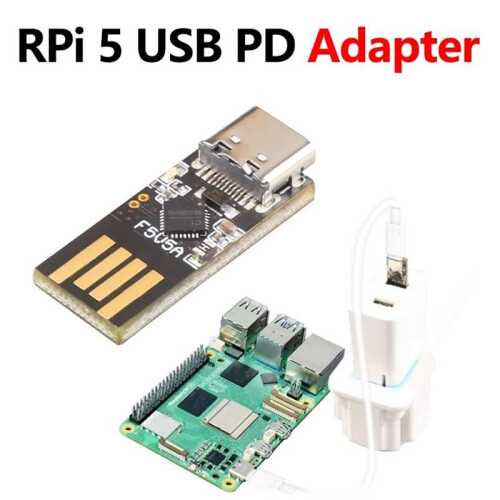 For Raspberry Pi USB A-C PD Adapter 5V5A PD Power Module Adapter Solve the System Non-PD Power Warning Without Cable 2