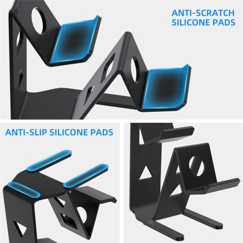 JYS Universal Handle Desktop Storage Bracket Aluminum 2-Tier Stand for Gaming Accessories for PS5/PS4/Xbox/Switch B 1