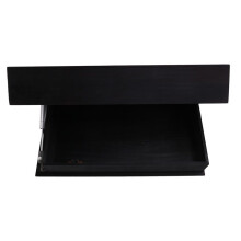 Flip Design Shelf with Secret Compartment Wall Mounted Bookshelf Modern Decoration Black