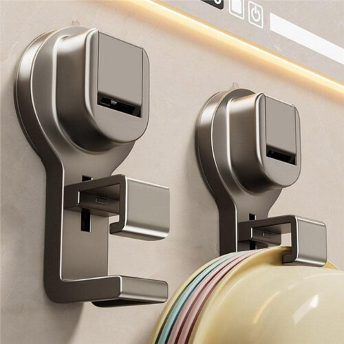 Drill-Free Suction Cup Storage Rack for Bathroom Basins and Towels, Space-Saving Organizer Hook 1