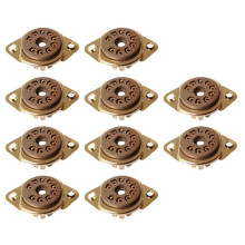 10pcs 9Pins Bakelite Tube Socket Valve Base for 12AX7,12AT7,12AU7,ECC83 Ideal for Audio Amplifier & HIFI DIY Projects