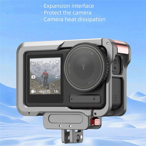 Quick Release Cage for OSMO ACTION 5PRO/4/3  Camera Foldable Mount with Cold Shoe Full Protective Frame Case 2