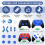 Pacchetto Completo di Componenti per  One Elite Series 2 Elite Edition Controller Metal Button Bag Charger Set Blu 2