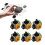 6 Pezzi per PS4 Joystick Elettromagnetico Hall Joystick Analogico 3D Ad Alta Precisione Regolabile IC Elettromagnetico Hall 4