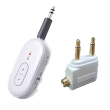 2 in 1 BT 5.4Transmitter Receiver Stereo 3.5mm AUX Airplane Audio Wireless Adapter Mic for TV PC Headphone Car Aircraft