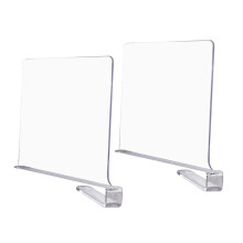 Transparente Regalteiler Zur Schrankorganisation - Kleiderschrank-Organizer, Schrank- und Bücherregal-Trennwände, 2 Stück