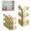 10PC Skiffers Baseboard Corner Protectors,Solid Brass Skirting Board Protectors,Baseboard Corner Protectors Gold 2