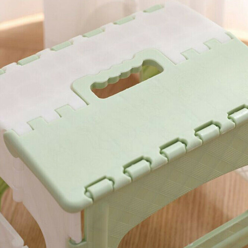 Plastic Multi Purpose Folding Step Stool Home Train Outdoor Foldable Storage Green 1