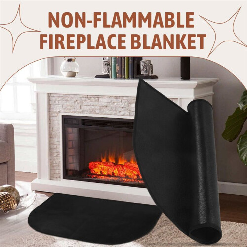 Semicircular Fireplace Fireproof Mat Fireplace Flame Retardant Mat Fireplace Insulation Blanket 2