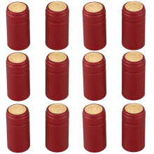 100 PVC Thermo-Shrinkable Cap with Tearing , Red Wine Cap, Plastic Cap, Self-Brewed Wine Bottle Sealing Cap