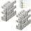 10PC Skiffers Baseboard Corner Protectors,Solid Brass Skirting Board Protectors,Baseboard Corner Protectors Silver 2