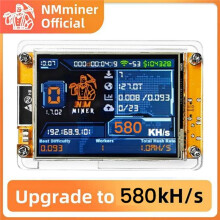 580KH/S NMMiner NerdMiner Upgraded Harshrate 2.4 Inch Display Bitcoin Crypto Solo Lottery Miner NerdMiner