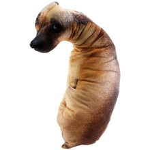 3D Cute Bend Dog Printed Throw Pillow Lifelike Animal Funny Dog  Cosplay Children Favorite Toy Cushion for Home