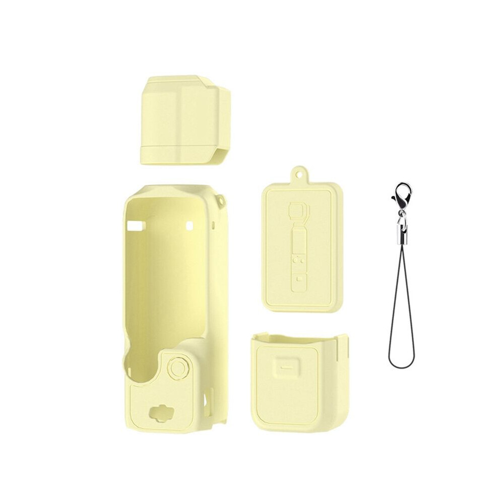 Case Cover For Dji Osmo Pocket 3 Silicone Protective Case Set With Body Case,Lens Protective Cover,Grip Cases A Yellow 6133752364213