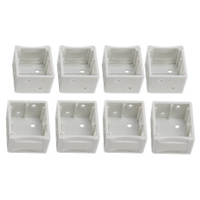 Caja de Perfil con Soportes Ciegos de 1 Pulgada Soporte de Montaje Soporte de Riel para Persianas de Ventana (8)