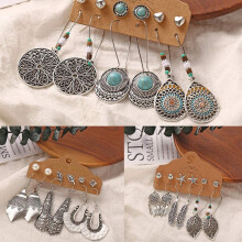 36 Pairs Fashion Vintage Drop Dangle Earrings Set for Women Girls Bohemian Earrings for Birthday/Party/Valentine Gifts