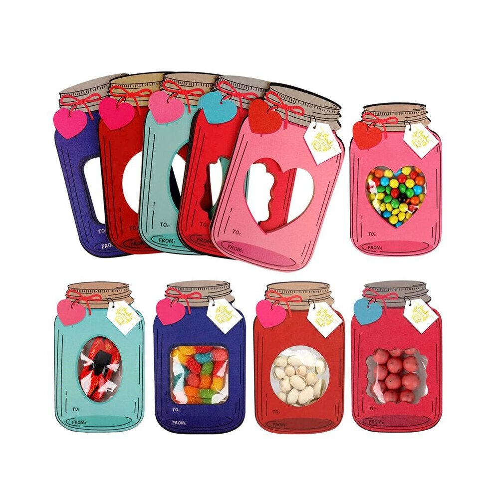 Typecat 50 Pack Valentines Cards For Adults, Mason Jar Happy Valentines Day Cards, Funny Valentine Gifts For Classroom Valentine