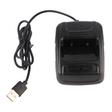 Akkuladegerät für Funkgeräte, Ladegerät für BF888S Funkgeräte, Li-Ionen-Akkuladegerät mit USB-Anschluss, rutschfestes Design, Walkie T