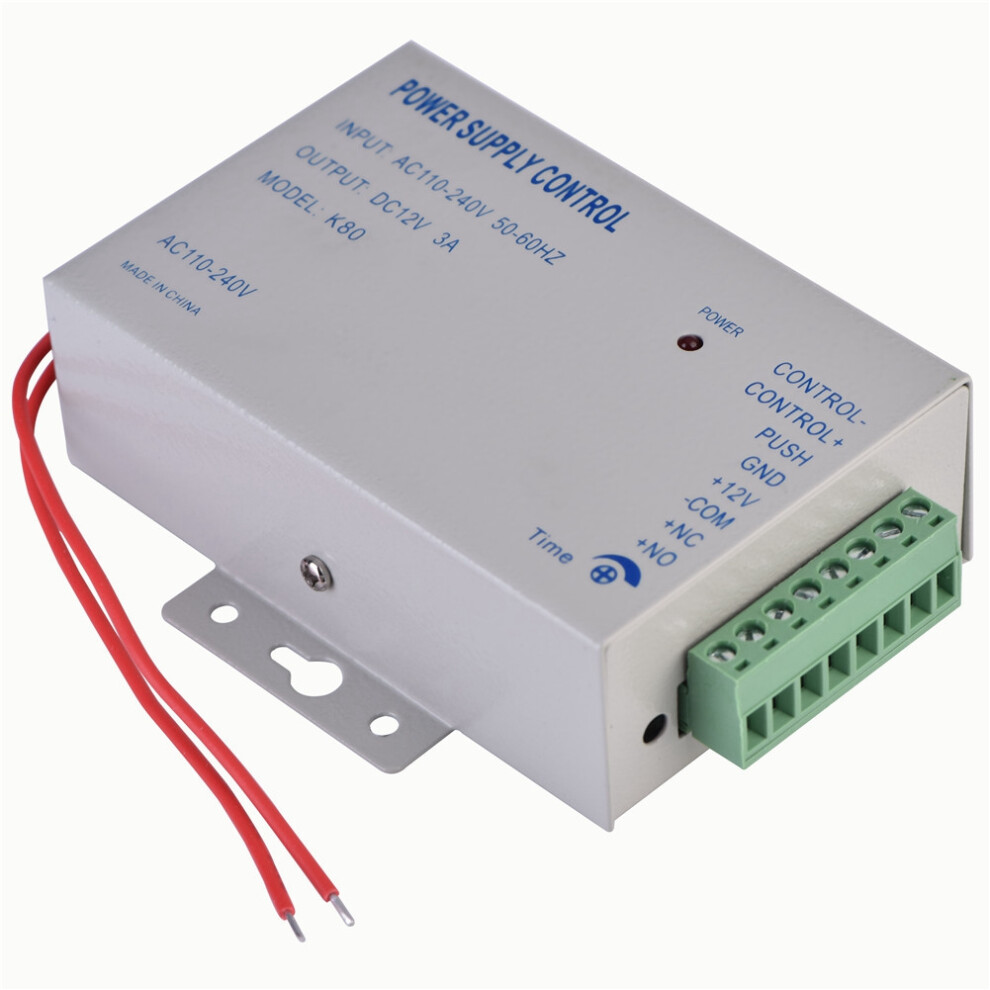 Compatible With E M Lock Power Supply, Ac 110-240V To Dc 12V 3A 30W For Door Access Control, Features Nc No Outputs And Short Circuit Protection, Supp 9416038672699