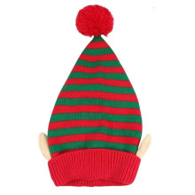 Christmas Hat Adults Striped Beanie with Ear Christmas Dwarf Hat Adults for Fun Outdoor Cosplay Party Holiday A