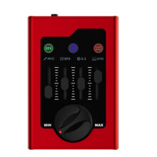 Sound Card Microphone Sound Card  OTG Function for Computer Singin Stage Live Streaming Red