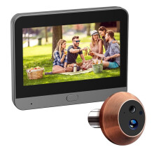 Tuya Wifi 3MP Peephole Door Camera Wireless Video Intercom Doorbell PIR Motion Detection Home Security