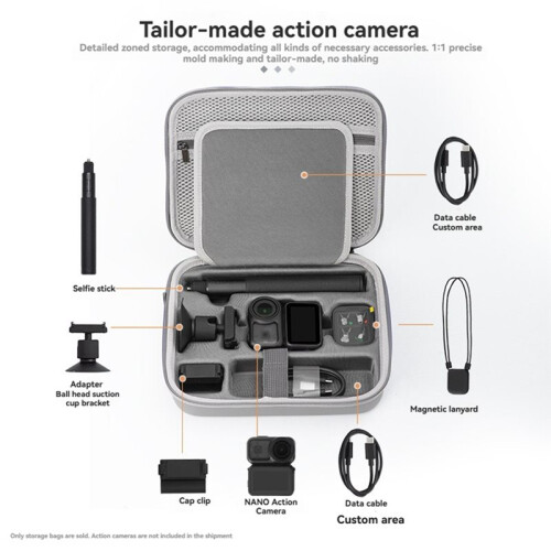 STARTRC Carrying Case for  OSMO  Camera Accessory Storage Bag Waterproof Travel Bag with Shoulder Strap 2