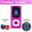 MP3 Player με σχεδιασμό με κλιπ, φορητή συσκευή αναπαραγωγής μουσικής με οθόνη 1,8 4