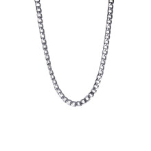 Collana a catena Punk Hip Hop, gioiello in acciaio al titanio resistente al sudore e ipoallergenico con finitura lucida, design placcato oro