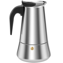 Stainless Steel Moka Pot 9 Cup Stovetop Espresso Maker 450ml Italian Coffee Brewer Induction Compatible