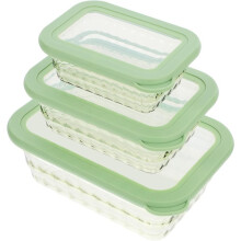 3er-Pack Aufbewahrungsboxen für Gemüse, Lebensmittel, Salat, Obst und Snacks