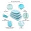 Silicon Lunch Box Flat Stacks Foldable Food Storage Containers with Lids Leftover Meal Box for Kitchen 4 Pack 4