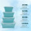 Silicon Lunch Box Flat Stacks Foldable Food Storage Containers with Lids Leftover Meal Box for Kitchen 4 Pack 7