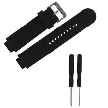 (Black) For Forerunner 25 Adjustable Bracelet Silica Watch Band With Screwdriver