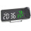 Multifunctional Clock Temperature and Humidity Projection Alarm Clock LED Mirror Clock with Data Projection Green 4