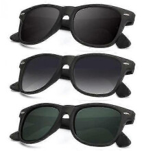 (Normal, COLOR 13) Polarized Sunglasses For Men And Women Matte Finish Sun Glasses Color Mirror Lens 100% Uv Blocking (3 Pack)